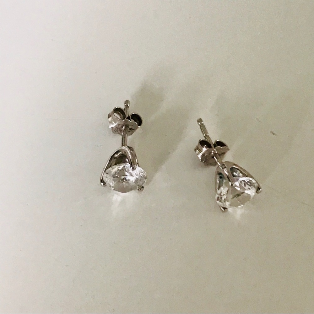 2 Carat Cubic Zirconia Studs in Sterling Silver - Picture 7 of 8